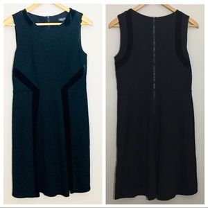 NWT Spense Petite A-Line Velvet Accent Black Dress 6P